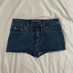 Edikted Clementine Low Rise Denim Micro Skort